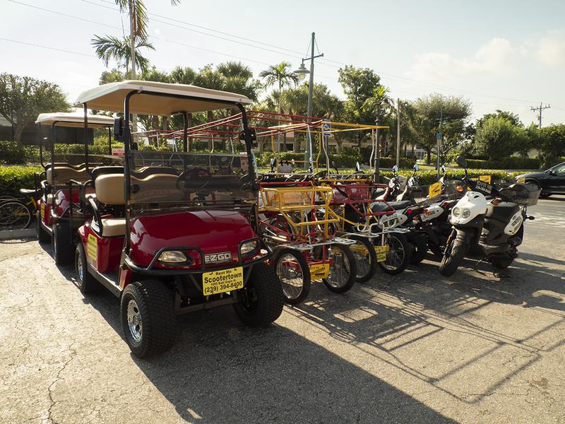 Golf carts and more for rent at Scootertown