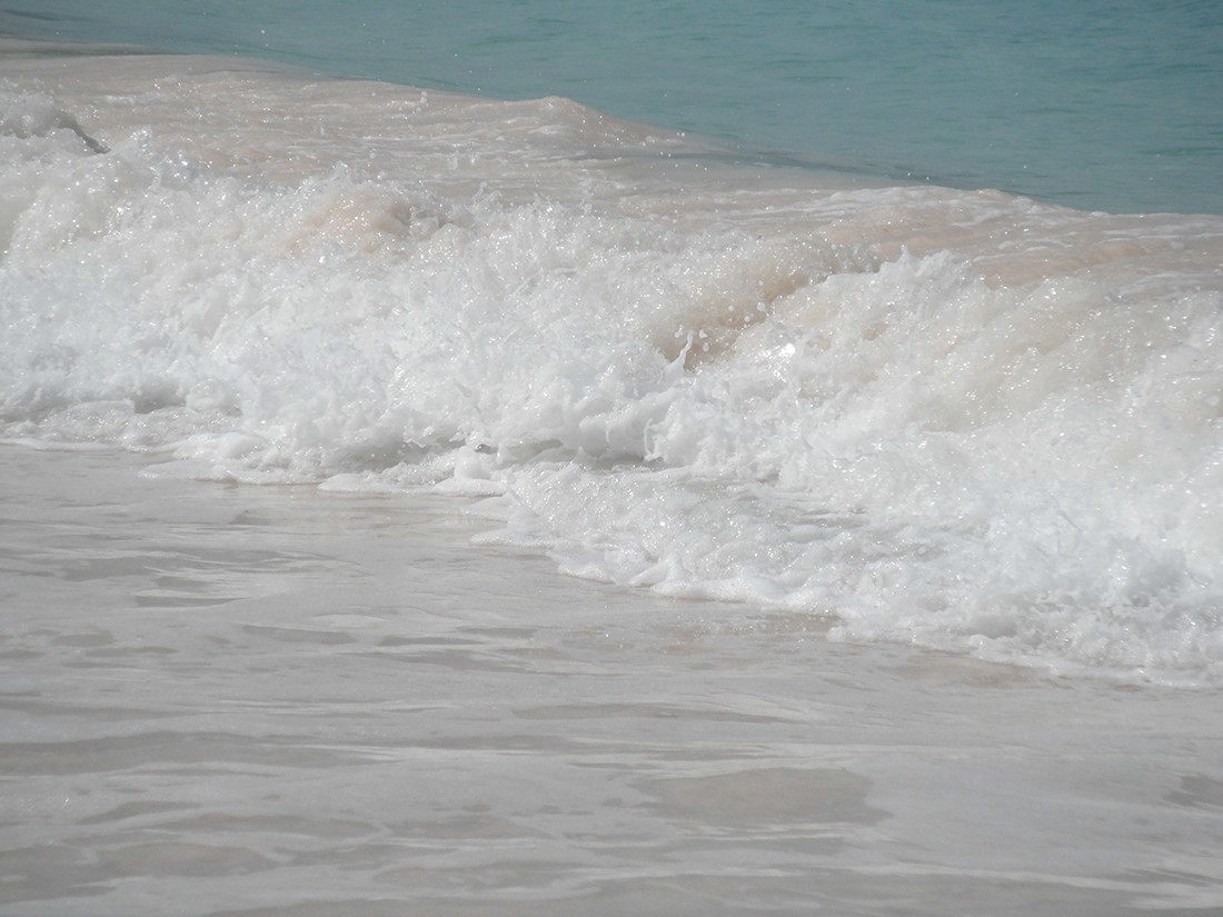 A wave lapping onto Marco 's Tigertail Beach